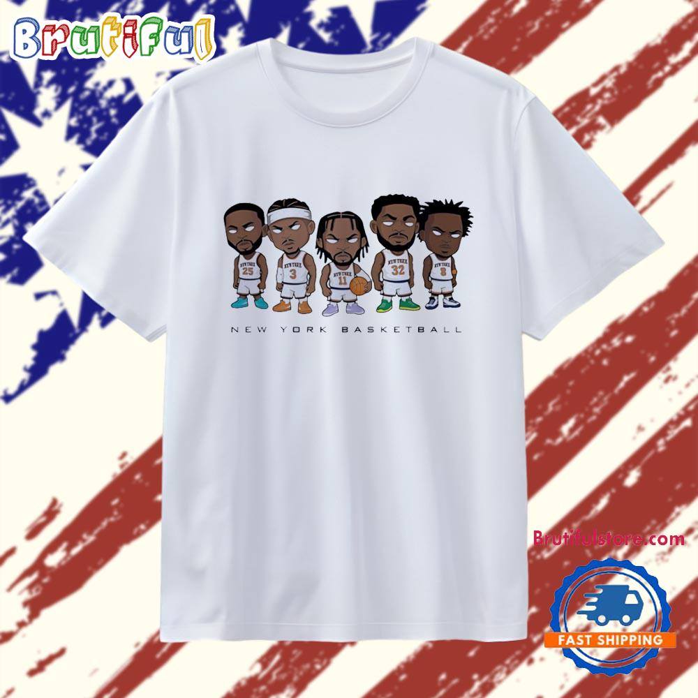 New York Knicks Basketball Chibi Player Caricature T Shirt