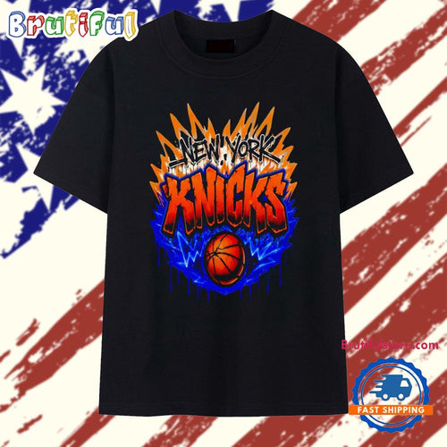 New York Knicks Graffiti Basketball Logo T Shirt