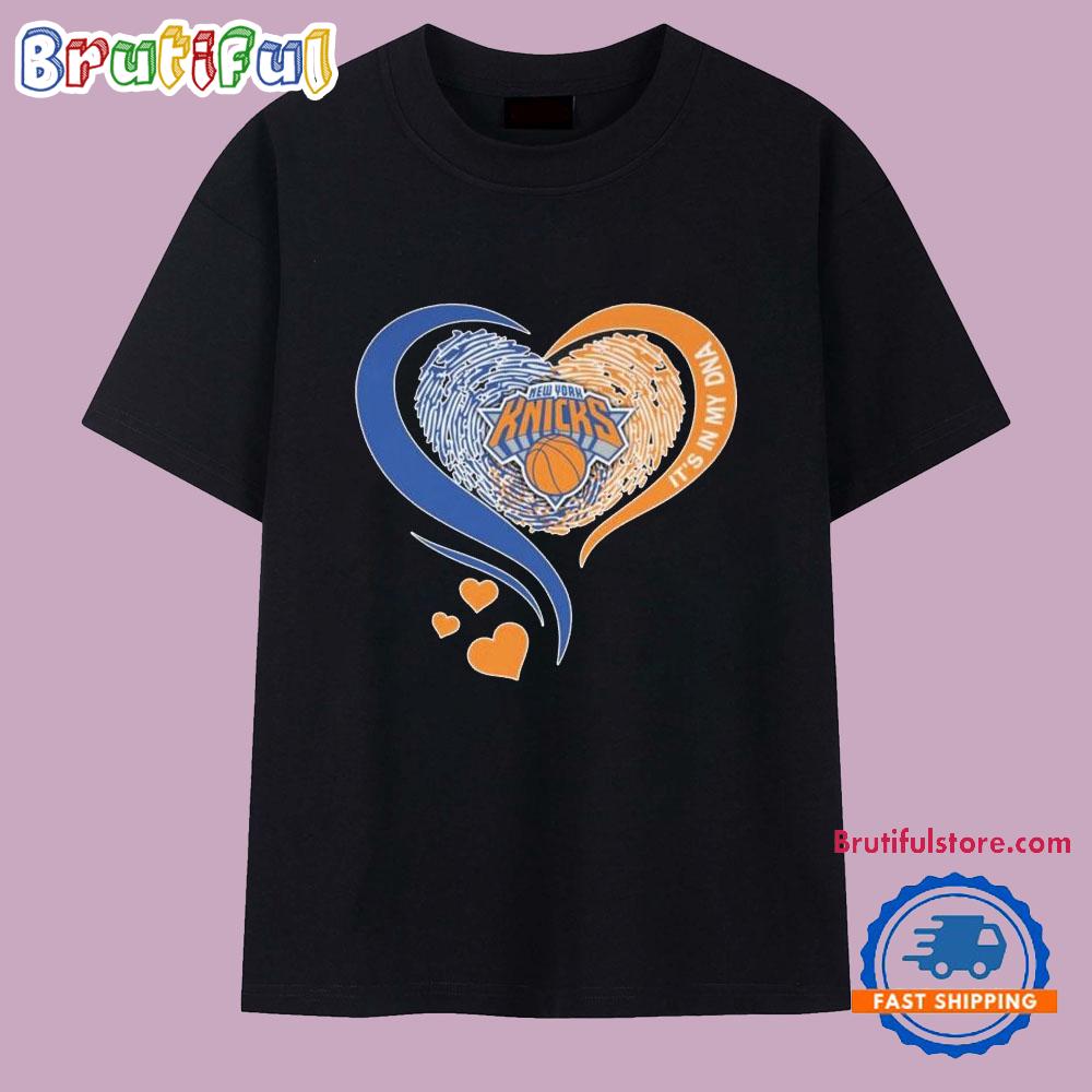 New York Knicks It’s In My DNA Heart Logo 2025 T Shirt