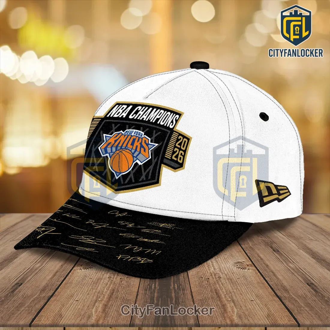 New York Knicks NBA Champions 2025 2026 Dual Year Signature Cap