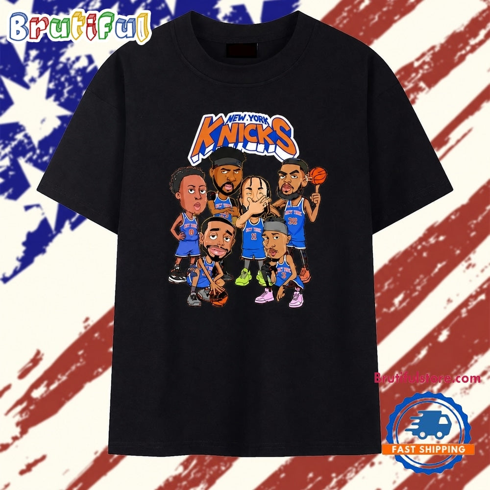 New York Knicks Playoff Nba Players Caricature Cartoon T Shirt