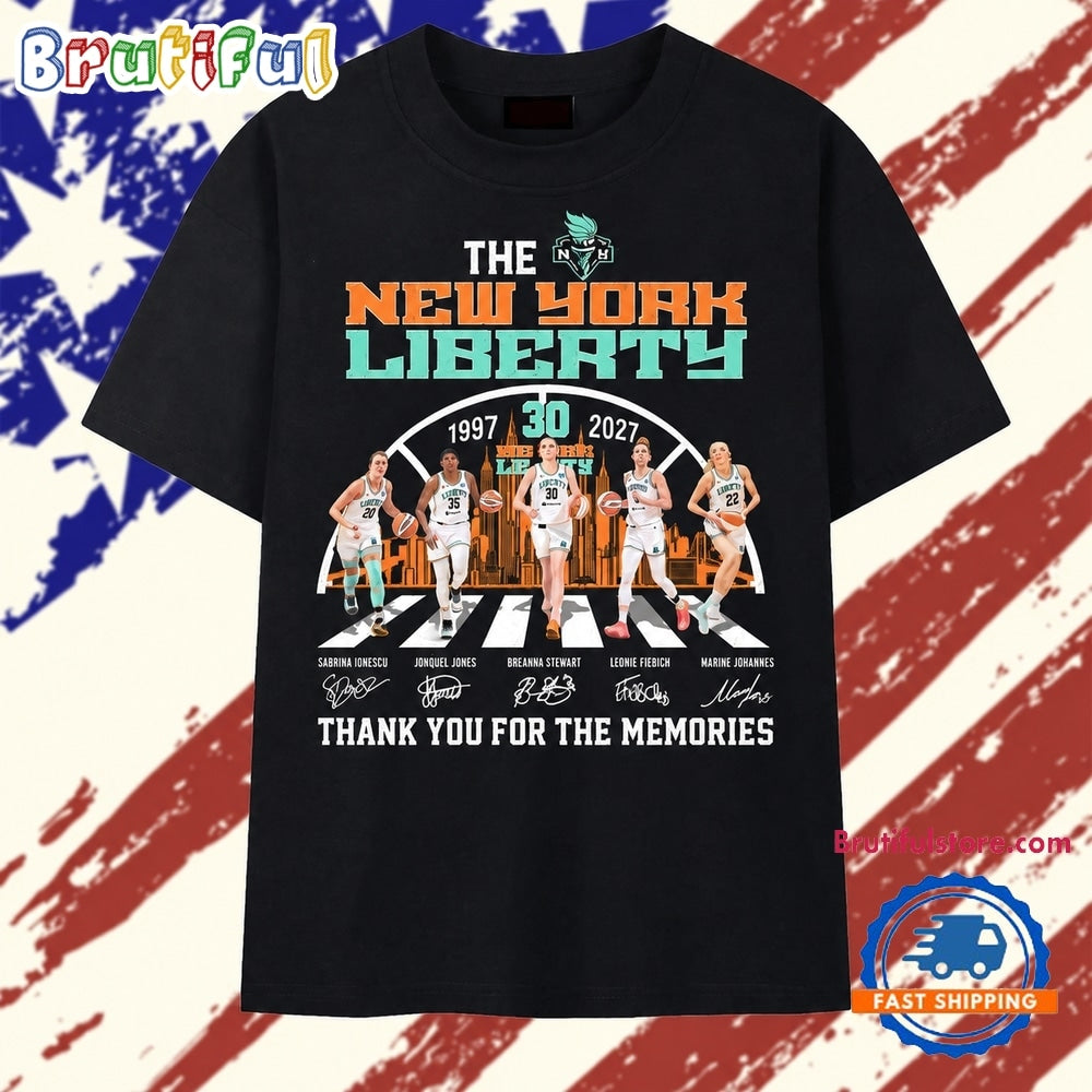 New York Liberty 30th Anniversary Abbey Road Graphic Basketball T Shirt