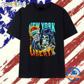 New York Liberty Skeleton Graphic T Shirt