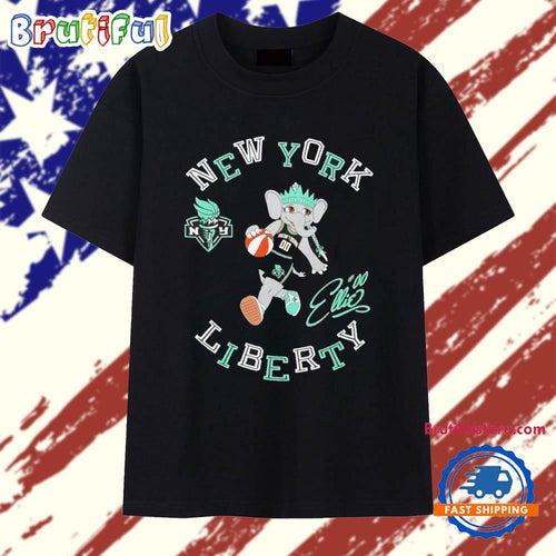 New York Liberty Stadium Essentials Black Mascot Numero Uno T Shirt