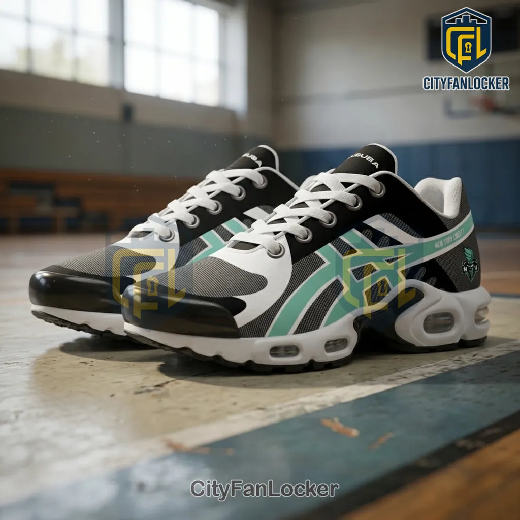 New York Liberty WNBA Black Teal Air Max Plus Sneakers