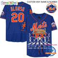 New York Mets 2025 Baseball Go On The Roand Team Player Signature Jersey Shirt