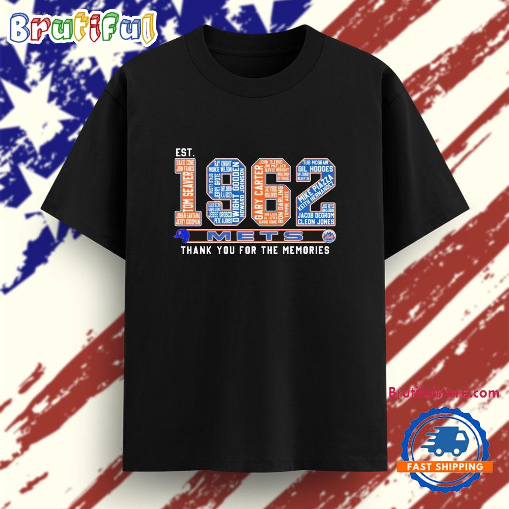 New York Mets Est 1962 Thank You For The Memories All Players Name T Shirt