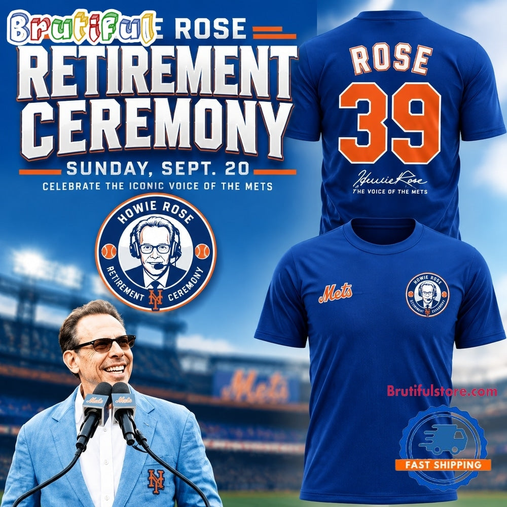 New York Mets Howie Rose 39 Years Celebrate The Iconic Voice Of The Mets Blue 3D Shirt
