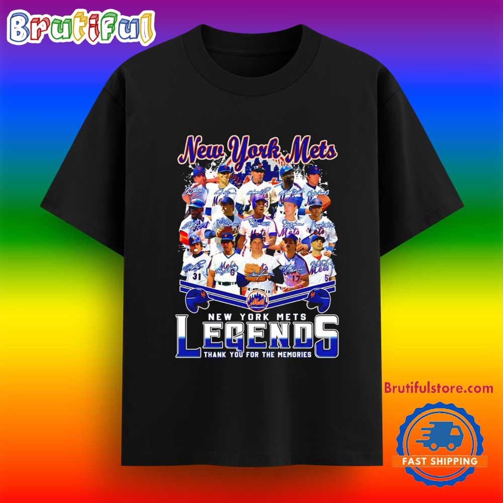 New York Mets Legends Thank You for the Memories Signature T Shirt