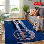 New York Mets Mlb Team Logo Nice Gift Home Decor Rectangle Area Rug - Indoor Outdoor Rugs