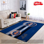 New York Mets Mlb Team Logo Nice Gift Home Decor Rectangle Area Rug - Indoor Outdoor Rugs