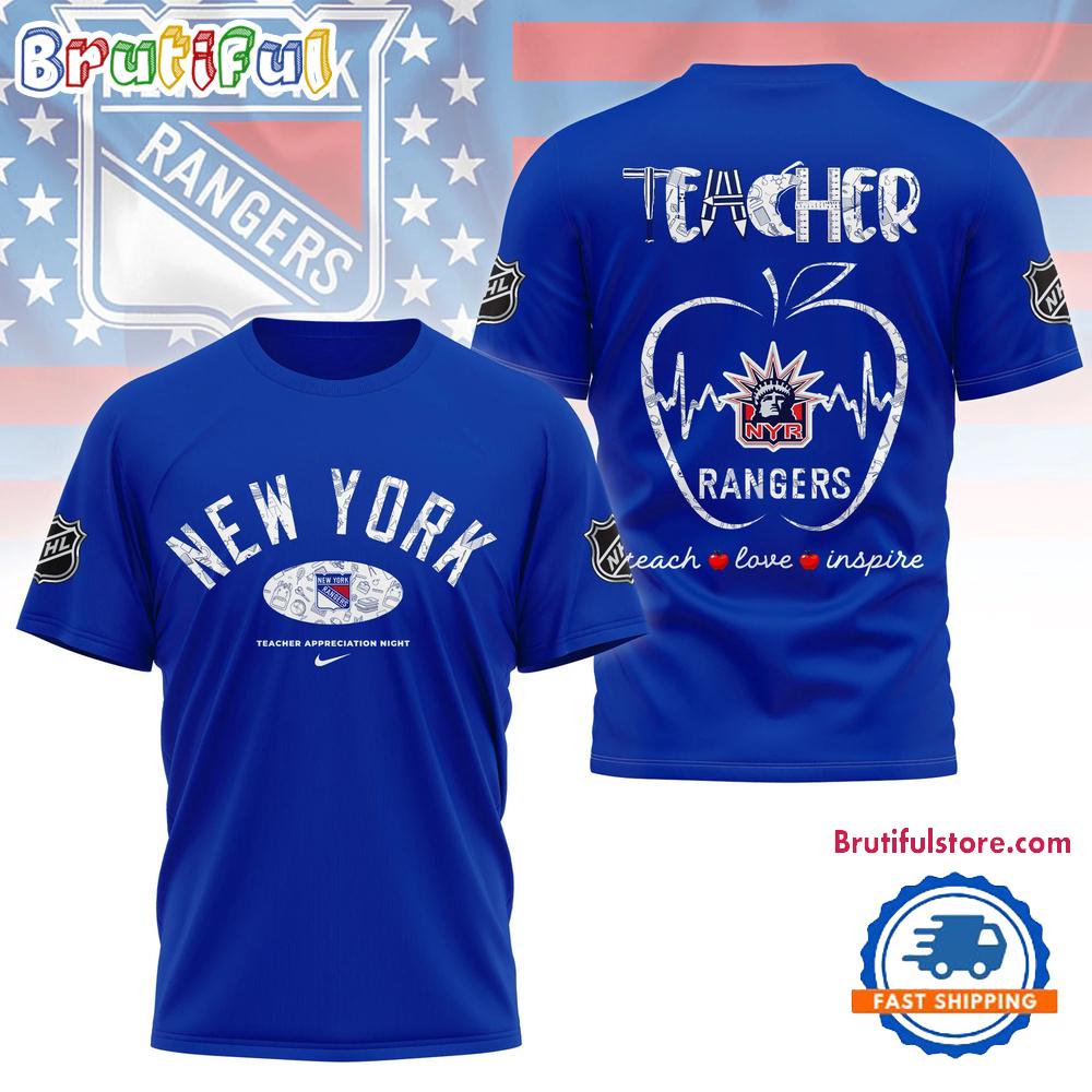 New York Rangers NHL Teacher Appreciation Day 3D T Shirt
