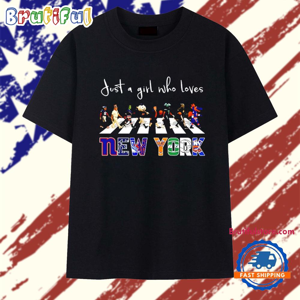 New York Team Just a Girl Who Loves Abbey Road T Shirt