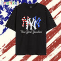 New York Yankees Baseball Logo American Flag 2025 T Shirt