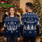 New York Yankees Bronx Bombers Reindeer And Christmas Trees Ugly Christmas Sweater
