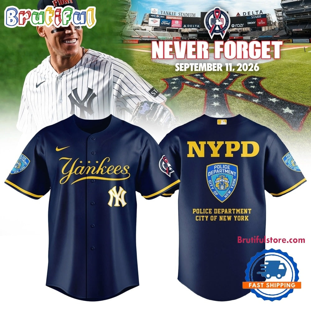 New York Yankees Never Forget FDNY 2026 Baseball Jersey