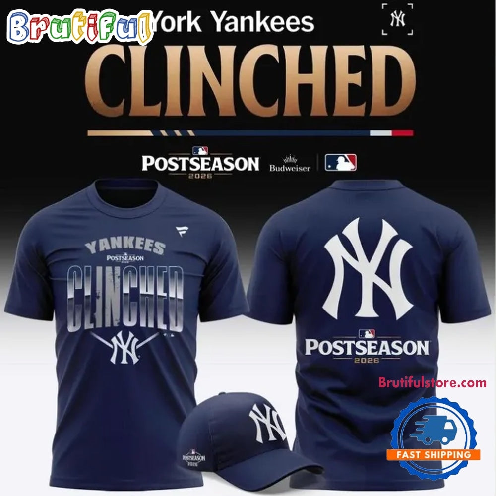 New York Yankees Postseason Clinched 2026 3D Shirt