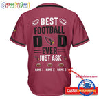 NFL Arizona Cardinals Best Dad Ever Baseball Jersey