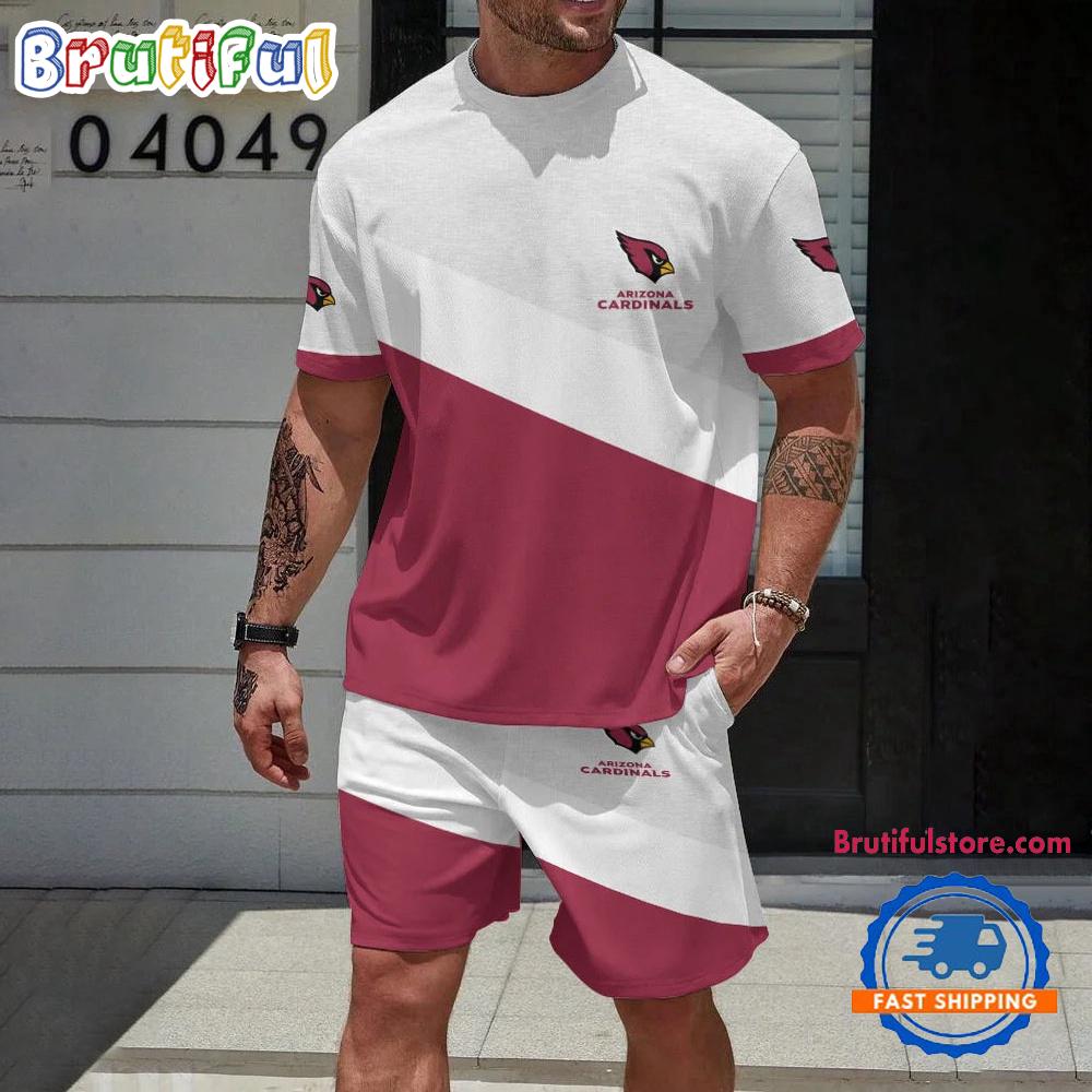 NFL Arizona Cardinals Football Summer T Shirt And Shorts Set