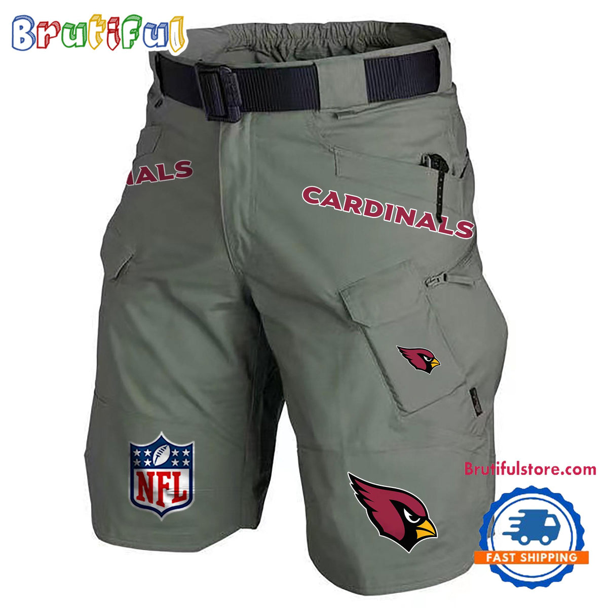 NFL Arizona Cardinals Football Team Military Tactical Shorts