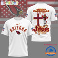 NFL Arizona Cardinals Jesus In My Veins In My Heart All Over Print Shirt