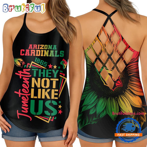 NFL Arizona Cardinals Juneteenth 1865 They Not Like US Women’s Criss Cross Tank Top