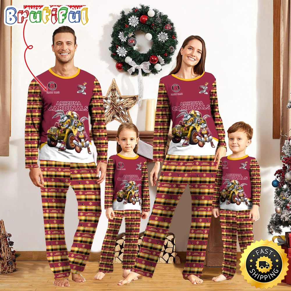 NFL Arizona Cardinals Pajamas Bunny Sports For Family Custom Name Pajamas