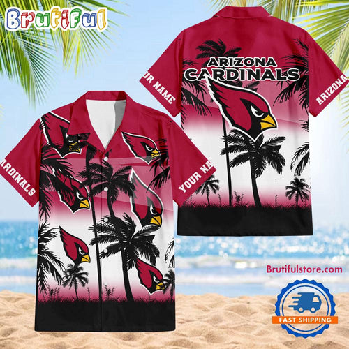 NFL Arizona Cardinals Palm Tree Summer Design Aloha Hawaiian Shirt