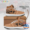 NFL Atlanta Falcons Brown Air Jordan 1 Hightop Shoes