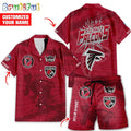 NFL Atlanta Falcons Combo Hawaiian Shirt And Shorts, Football Summer Beach Hawaiian Sets