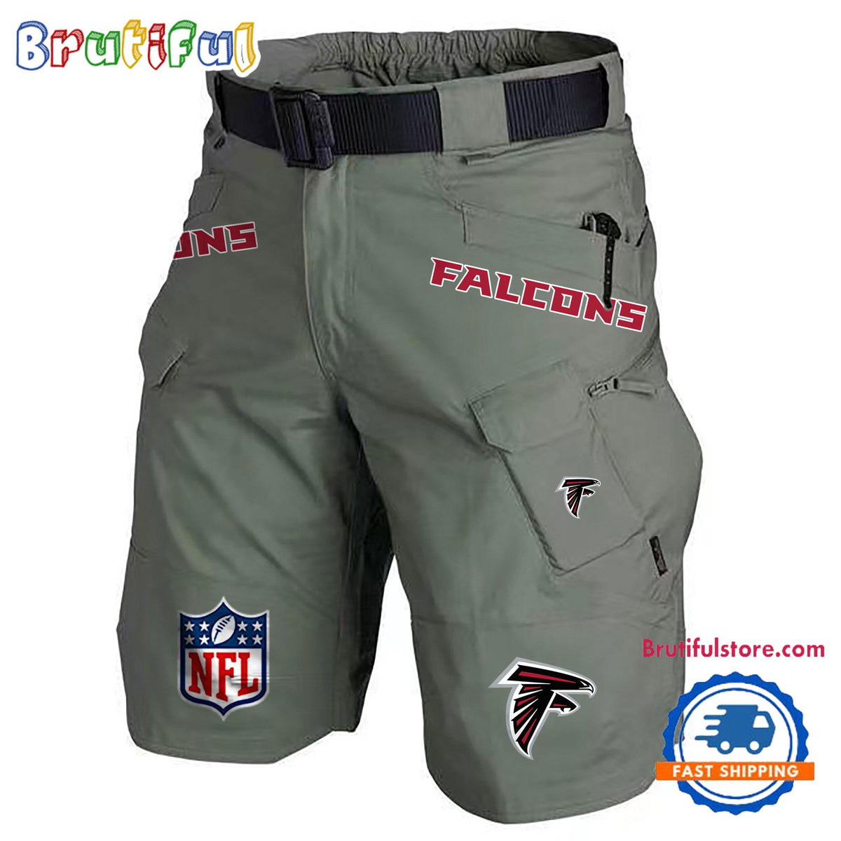 NFL Atlanta Falcons Football Team Military Tactical Shorts