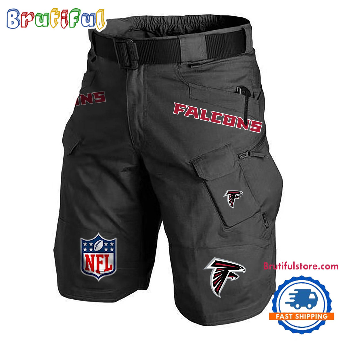 NFL Atlanta Falcons Football Team Military Tactical Shorts
