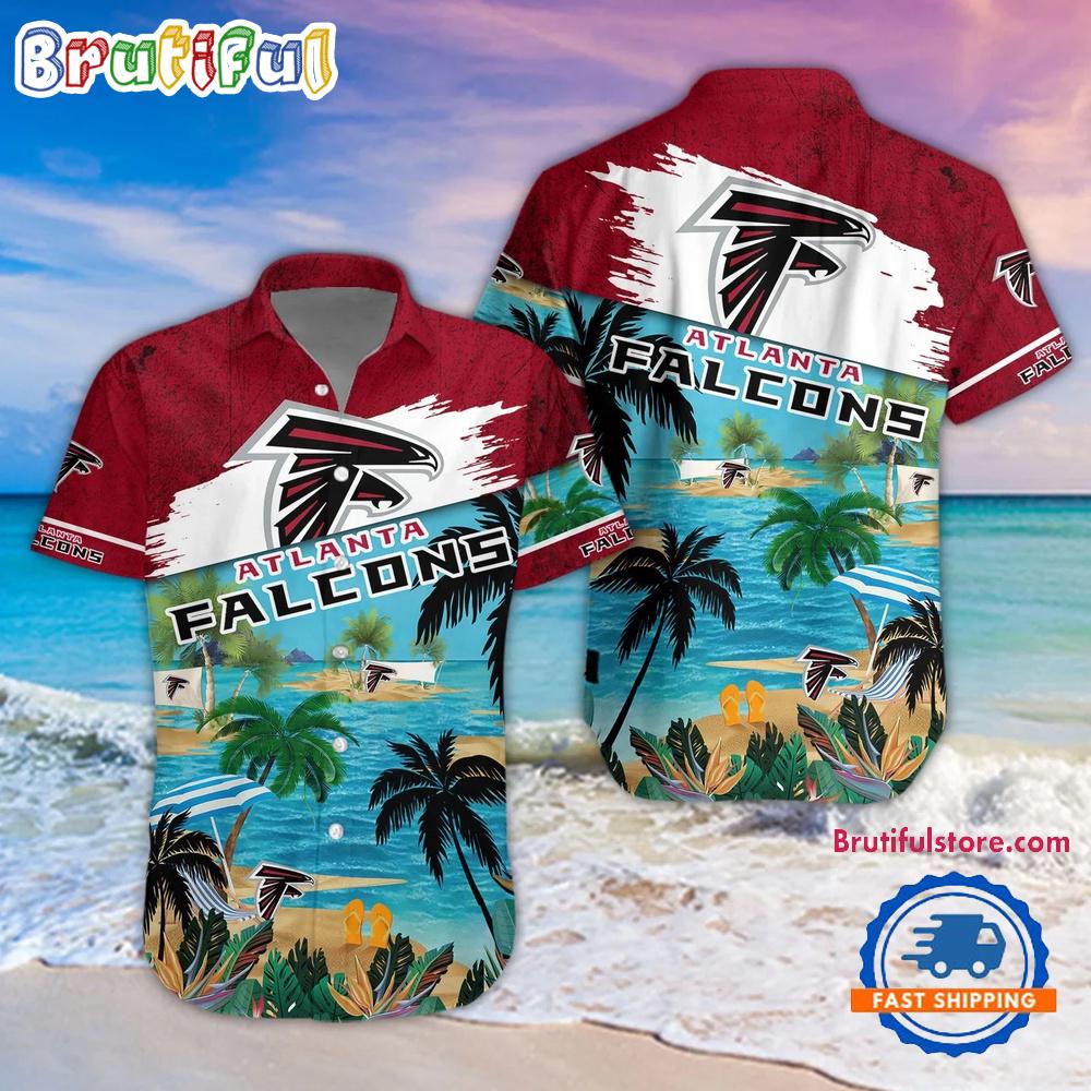 NFL Atlanta Falcons Palm Tree Summer Beach Aloha Hawaiian Shirt