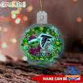NFL Atlanta Falcons Special Baby Yoda SW Movies Christmas Circle Led Acrylic Ornament