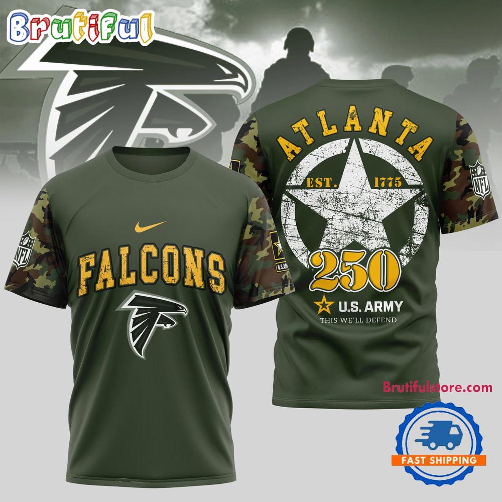 NFL Atlanta Falcons US Army 250th Birthday Celebration 3D Shirt