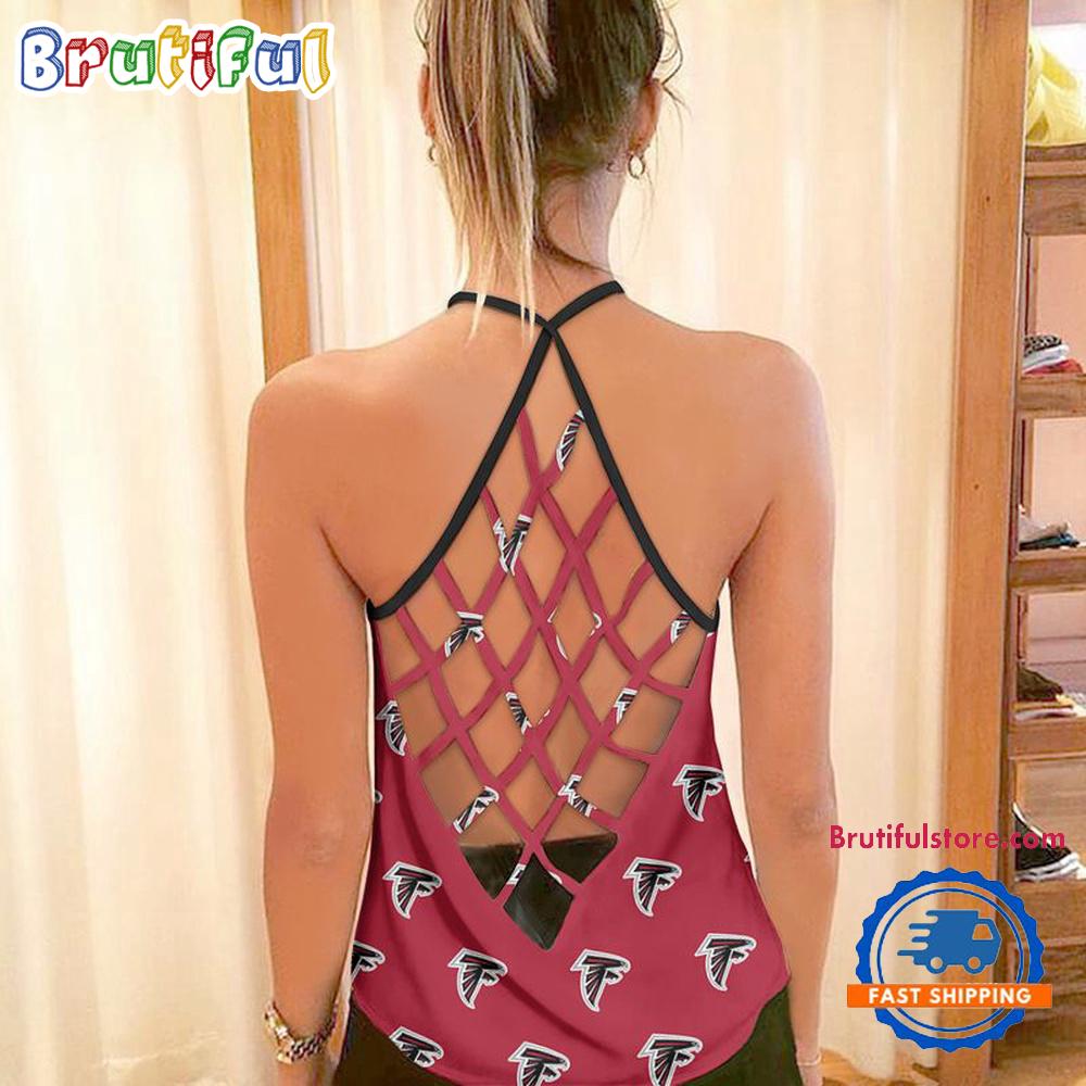 NFL Atlanta Falcons USA Independence Day Women’s Criss Cross Tank Top