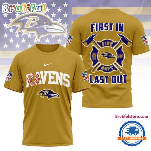 NFL Baltimore Ravens 2025 Fire Dept Unisex 3D Shirt