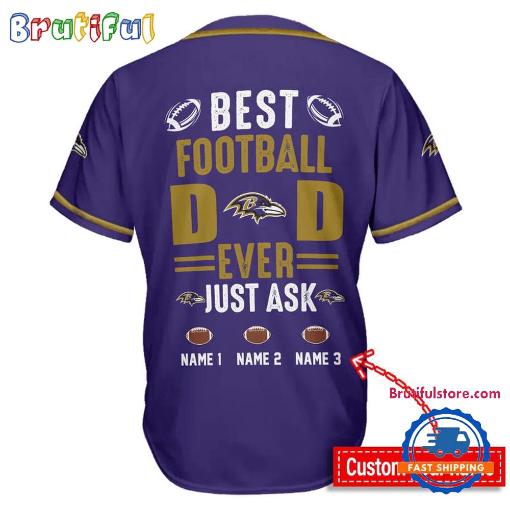 NFL Baltimore Ravens Best Dad Ever Baseball Jersey