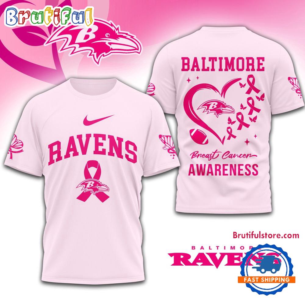 NFL Baltimore Ravens Breast Cancer Awareness Limited Edition Unisex T Shirt