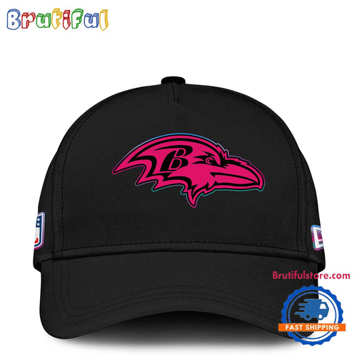 NFL Baltimore Ravens Crucial Catch Pink Breast Cancer Awareness New Football Cap Hats