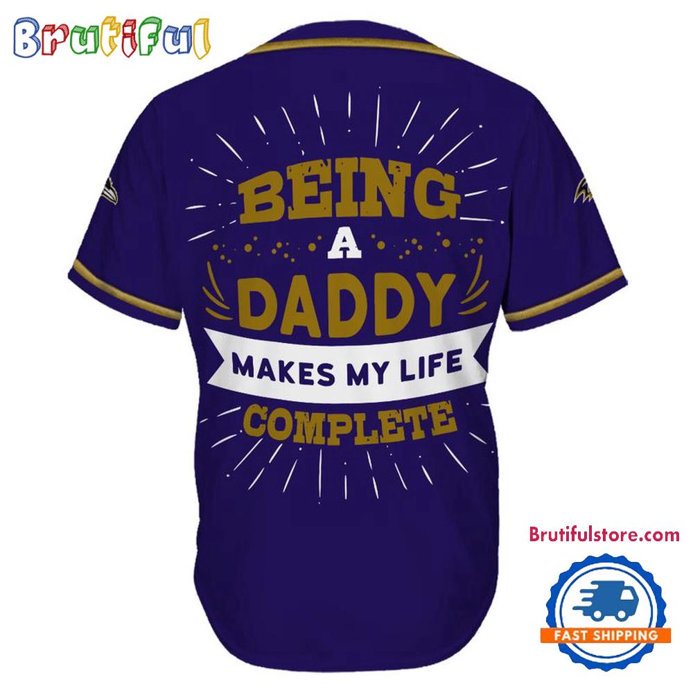 NFL Baltimore Ravens Football Being A Daddy Father’s Day Baseball Jersey