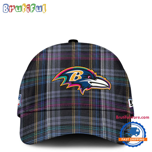 NFL Baltimore Ravens Football Crucial Catch Intercept Cancer Design New Cap Hats