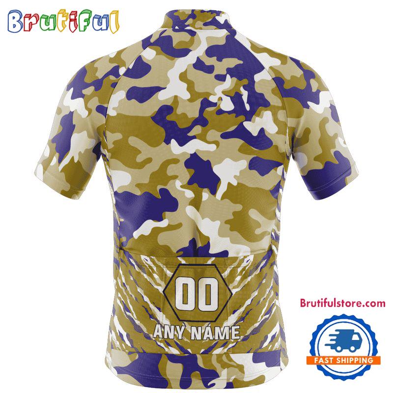 NFL Baltimore Ravens Football Team Colorful Camo Cycling Jersey