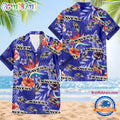 NFL Baltimore Ravens Football Team Flower Summer Design Hawaiian Button Shirt
