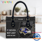 NFL Baltimore Ravens Forever Not Just When We Win Women’s Leather Hand Bag