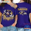 NFL Baltimore Ravens Mickey Mouse Women’s Cross Strap Shoulder Shirt, Football One Shoulder Shirt