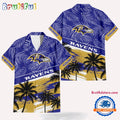 NFL Baltimore Ravens Palm Tree Tropical Trendy Football Hawaiian Shirt