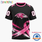 NFL Baltimore Ravens Personalized Pink Fights Breast Cancer 2026 Design Hoodie, TShirt, Sweatshirt