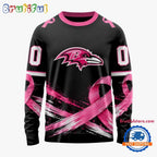 NFL Baltimore Ravens Personalized Pink Fights Breast Cancer 2026 Design Hoodie, TShirt, Sweatshirt