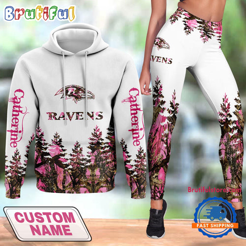NFL Baltimore Ravens Special Football Hunting Hoodie And Leggings, Football Limited Hoodie Legging Set